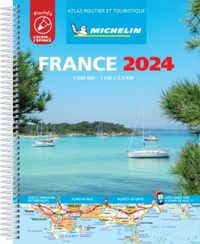 Frankrijk atlas geplastificeerd wegen & serv. utiles A4 2024