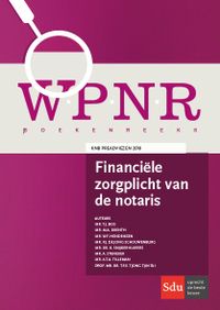 WPNR Boekenreeks: Financiële zorgplicht van de notaris