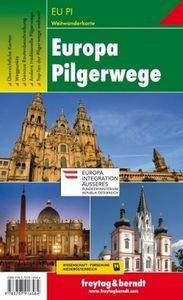 Europe Pilgrim Paths Hiking + Leisure Map 1:2 000 000 - 1:3 500 000