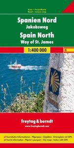 Spanien - Jakobsweg, Autokarte 1:400.000 door Freytag Berndt Autokt. Spanien,Jakobsw