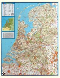 Wandkaart Nederland Falkplan ( 2017 )