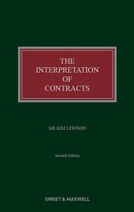 The Interpretation of Contracts 7th. Edition