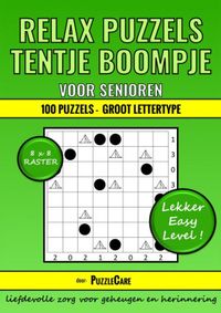 Tentje Boompje Relax Puzzels voor Senioren 8x8 Raster - 100 Puzzels Groot Lettertype - Lekker Easy Level! door Puzzle Care
