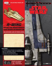 A-Wing, boek met houten bouwplaat, journey to Star Wars, The Last Jedi