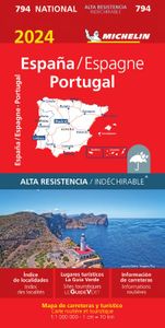 Michelin Wegenkaart 794 Spanje & Portugal 2024 Scheurvast