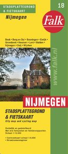Falk stadsplattegrond & fietskaart Nijmegen e.o. 2016-2018 28e druk met fietsknooppunten (Beuningen, Wijchen, Groesbeek)