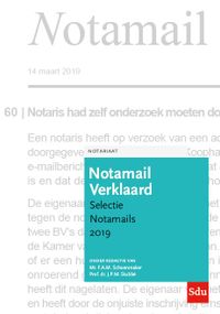 Notamail Verklaard, Selectie Notamails 2019