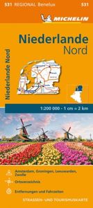Michelin Niederlande Nord. Straßen- und Tourismuskarte 1:200.000
