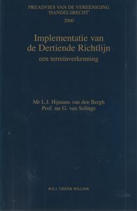 Implementatie van de Dertiende Richtlijn; een terreinverkenning - Preadvies