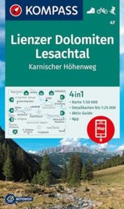 KOMPASS Wanderkarte 47 Lienzer Dolomiten, Lesachtal, Karnischer Höhenweg 1:50.000