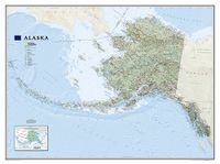 National Geographic Alaska Wall Map (40.5 X 30.25 In)