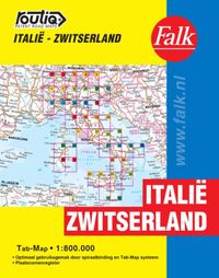 Routiq patent wegenkaarten: Falk autokaart Italië Zwitserland routiq 1e druk recente uitgave