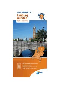 ANWB fietskaart: Fietskaart Limburg midden 1:66.666