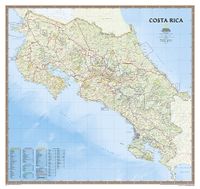 Costa Rica wandkaart
