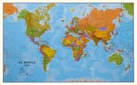 Maps International Wereldkaart Politiek Nederlandstalig - Groot