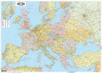 Europe Map Provided with Metal Ledges/Tube 1:3 500 000