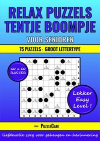 Relax Puzzelboek: Tentje Boompje voor Senioren 10x10 Raster - 75 Puzzels Groot Lettertype - Lekker Easy Level!