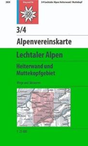 DAV Alpenvereinskarte 03/4 Lechtaler Alpen Heiterwand und Muttekopfgebiet 1 : 25 000