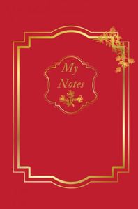 Notitieboek - Cadeau voor man - Cadeau voor vrouw - hardcover - Notitieboekje - Schrijfblok - Notebook - Goude - rood- Luxe door Anias Delacre inkijkexemplaar
