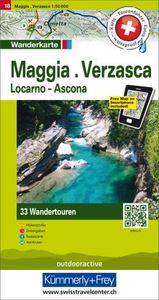 Maggia, Verzasca, Locarno-Ascona Touren-Wanderkarte Nr. 18