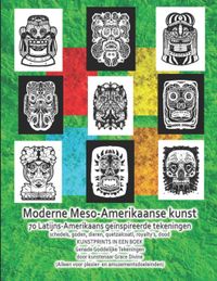 Moderne Meso-Amerikaanse kunst 70 Latijns-Amerikaans geinspireerde tekeningen schedels, goden, dieren, quetzalcoatl, royalty's, dood KUNSTPRINTS IN EEN BOEK Genade Goddelijke Tekeningen