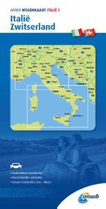 ANWB*Wegenkaart Italië 1. Italië/Zwitserland
