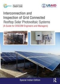 Interconnection and Inspection of Grid Connected Rooftop Solar Photovoltaic Systems