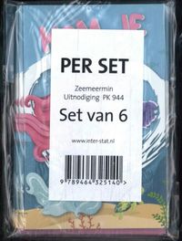 Zeemeermin - Uitnodiging PK 944 - set van 6