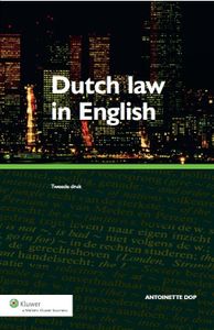 Dutch law in English door Antoinette Dop