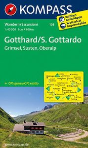 Kompass WK108 Gotthard, Grimsel Susten, Oberalp