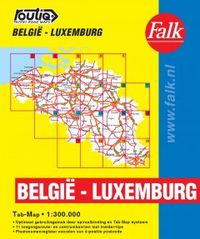 Falk autokaart België-Luxemburg Routiq 2015-2017, 8e druk atlas met ringband