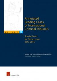 Annotated Leading Cases of International Criminal Tribunals  - Volume 51